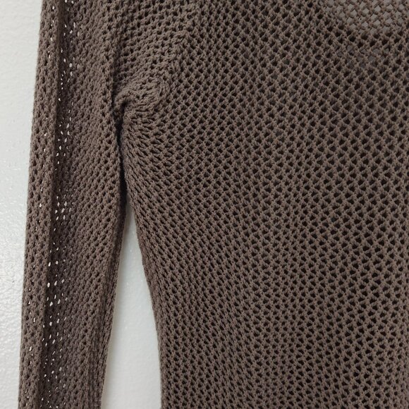 Ann Taylor Loft Open Stitch Hoodie • 100% Cotton • Sm • Taupe - Picture 7 of 16